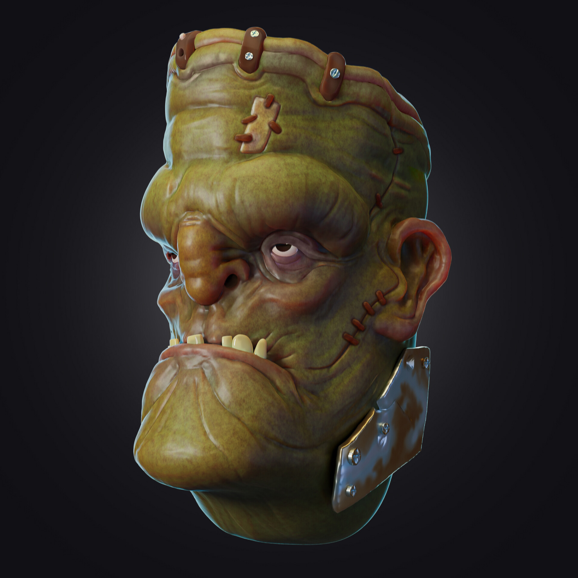 Frankenstein — Stylized Bust — Stylized Creature by Fran Bezjak